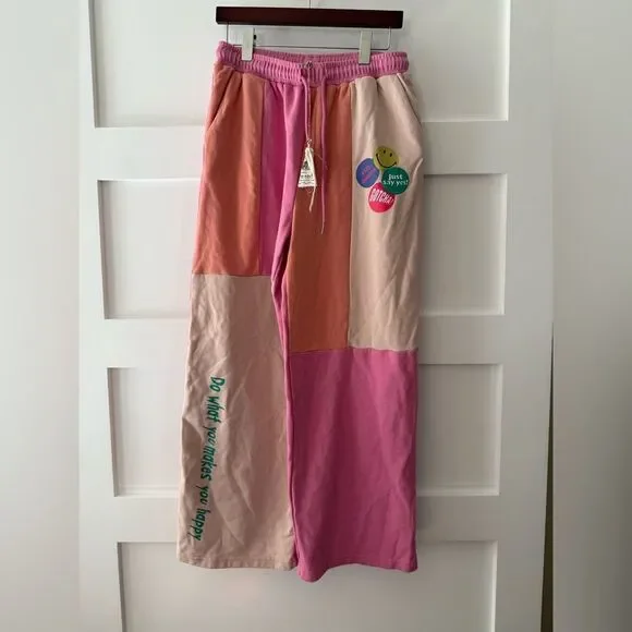 New Easel Good Day Color-block Patchwork Lounge Pant - Picture 4 of 10